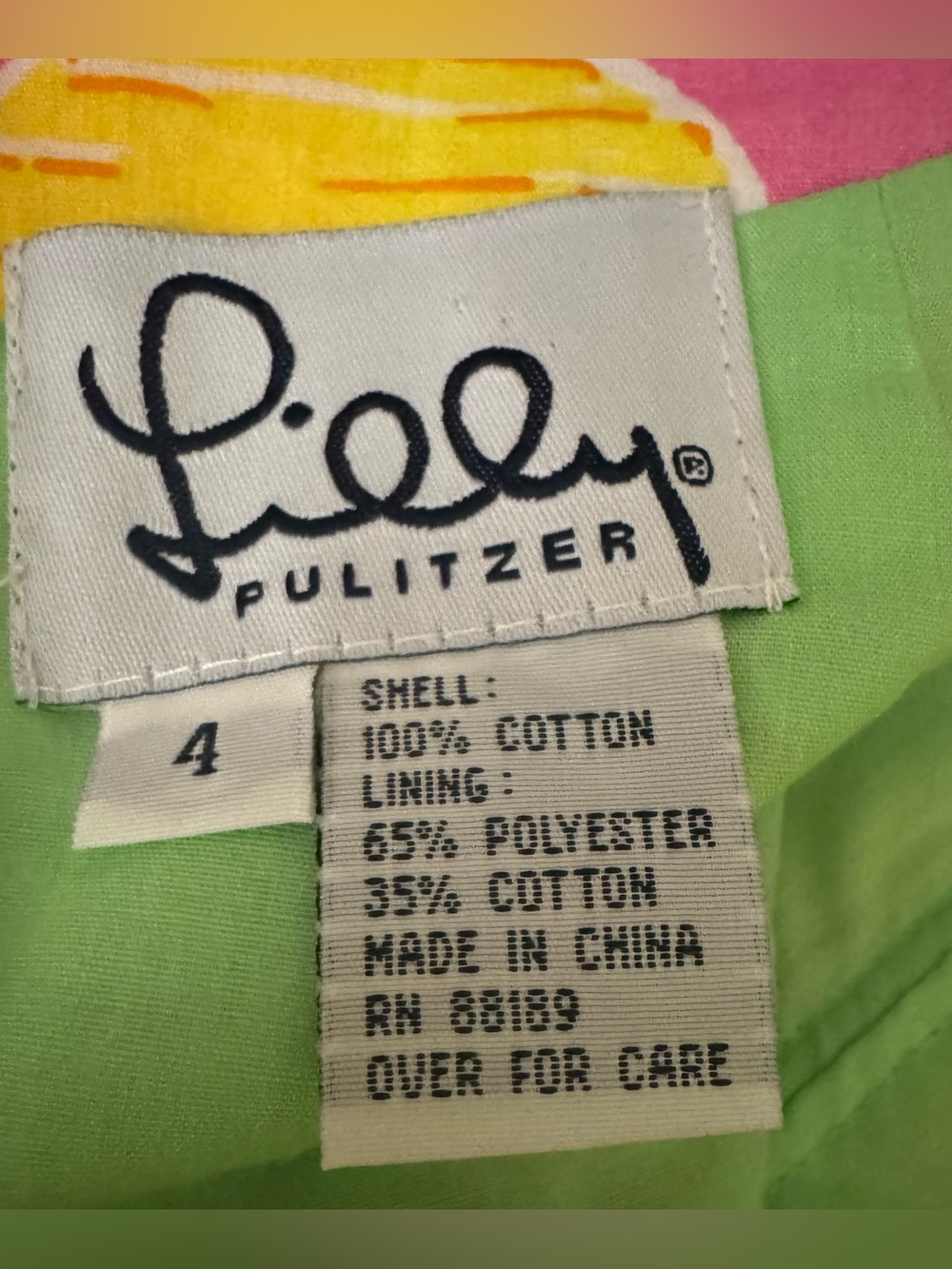 Vintage Lilly Pulitzer strapless dress size 4 Chinese Lantern Pattern - Picture 10 of 14